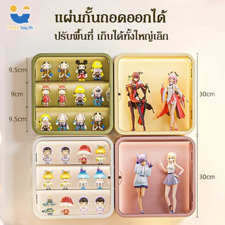 NEW 🔥สีเขียว ประตูแม่เหล็ก ที่ใส่ขอ กล่องใส่โมเดล Labb babythree กล่องอะคริลิคใส กันฝุ่น กันน้ำ ชั้นวางถอดออกได้ และมีคว
