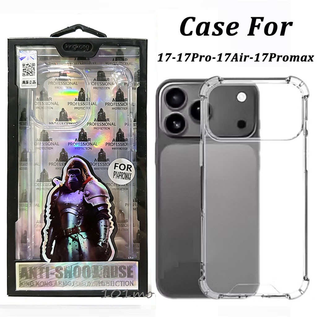 เคสใสกันกระแทก คิงคอง สำหรับ iPhone 12 15 11 Pro max 14 13 16 17 PROMAX 16Promax,6Plus,7 8 Plus/17PRO 17Promax  17E 16e