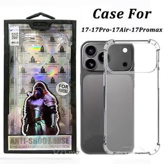 เคสกันกระแทกใส ขอบนิ่ม หลังแข็ง Kingkong สำหรับ iPhone 17 Pro Max 17 Air 15 14 13 12 11 16 e Promax 17Promax 8 7 Plus