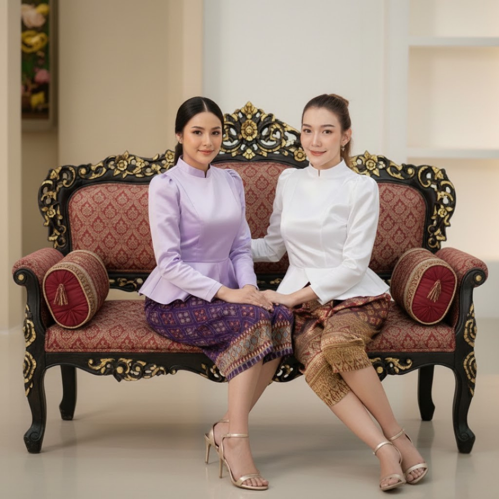 เสื้อบรมพิมาน แขนยาว ซิปหลัง