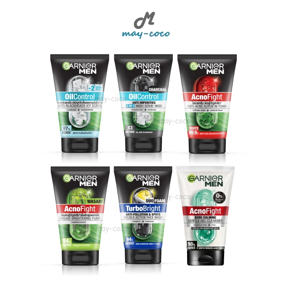 ถูก/แท้/มีไลฟ์ โฟมล้างหน้าผู้ชาย Garnier Men Acno Fight Oil Control โฟม การ์นิเย่ ล้างหน้า ทำความสะอาดหน้า คุมมัน ลดสิว