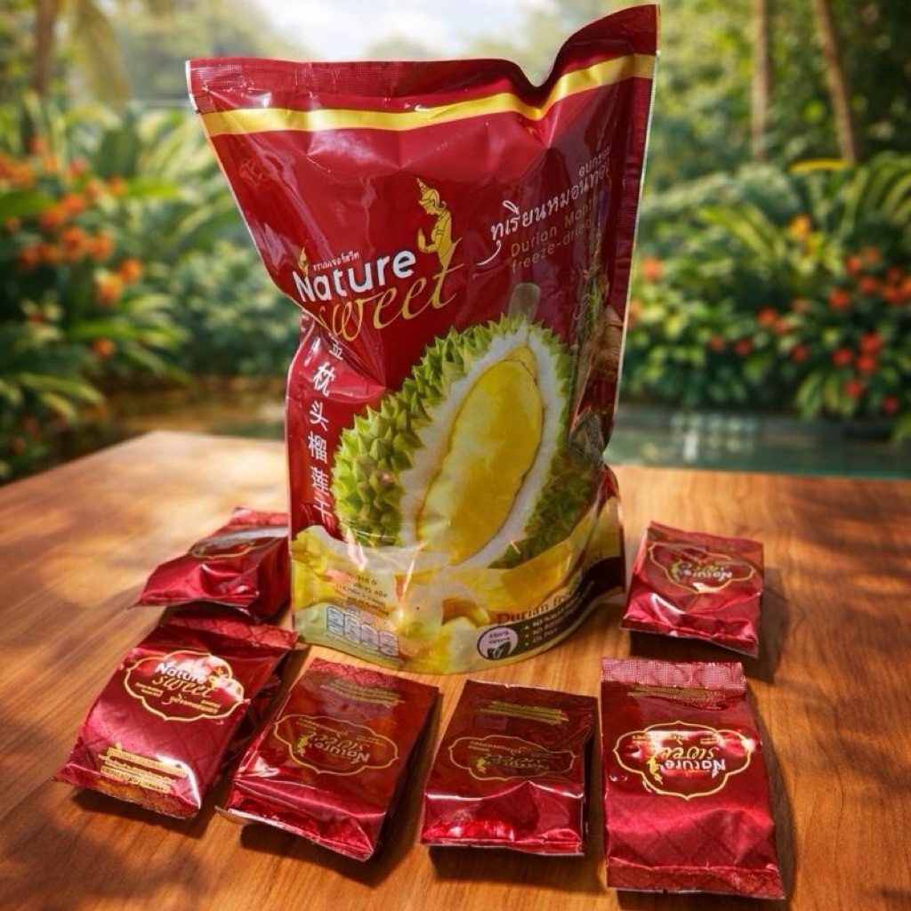 Nature Sweet ทุเรียนหมอนทองฟรีซดราย 210กรัม Durian Monthong Freeze Dried 210g
