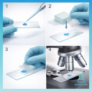 กระจกปิดสไลด์ Cover Glass ขนาด18x18MM และ 22x22MM 100ชิ้นต่อกล่อง