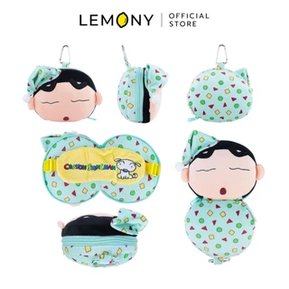 LEMONY หมอนรองคอพร้อมผ้าปิดตาชินจัง ซีรีส์ Multi-Functional Crayon Shin-Chan Collection