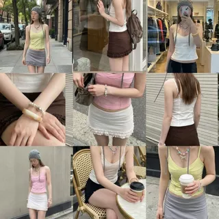 Breeny Double Ruffle Skirt | กระโปรงกางเกงเอวต่ำ แต่งรัฟเฟิล 2 ชั้น กระโปรงมีซับใน ColiCotton| MURF.BKK |Mini Skirt B185