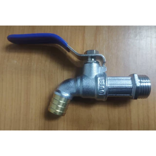 DUSS ก๊อกบอล ก๊อกสนาม ทองเหลือง ขนาด 1/2" (4หุน) รุ่น L05 และ L06 ด้ามจับสแตนเลส 304