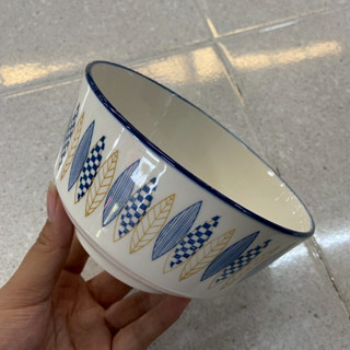 ถ้วยเซรามิก 6 นิ้ว ชามแกง ถ้วยแกงทรงสูง ลายใบไม้ ทำจากเซรามิ…