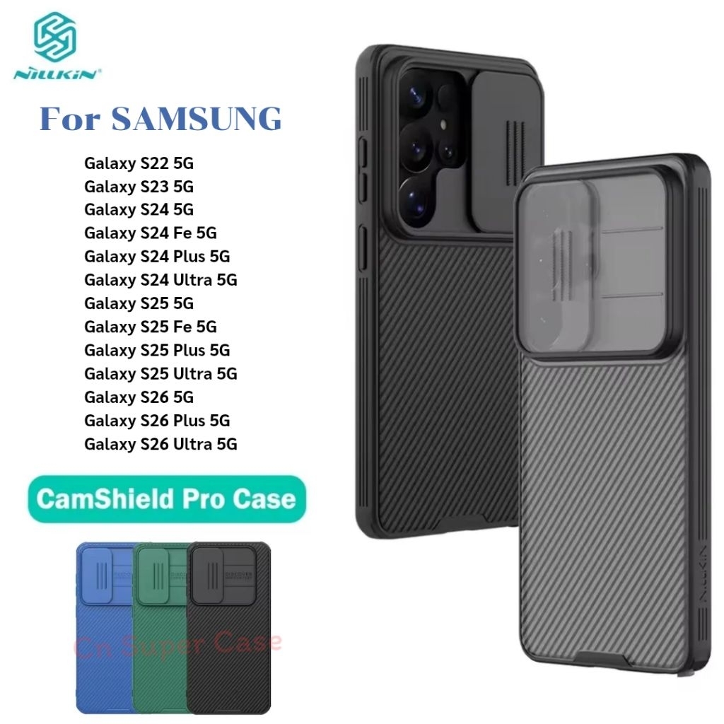 Nillkin เคส Samsung S26 Ultra/S26 Plus/S26/S24 Ultra/S25 Ultra/S25 Fe/S24 Fe/S24/S24 Plus/S25/S25 Plus เคสสไลด์กล้อง