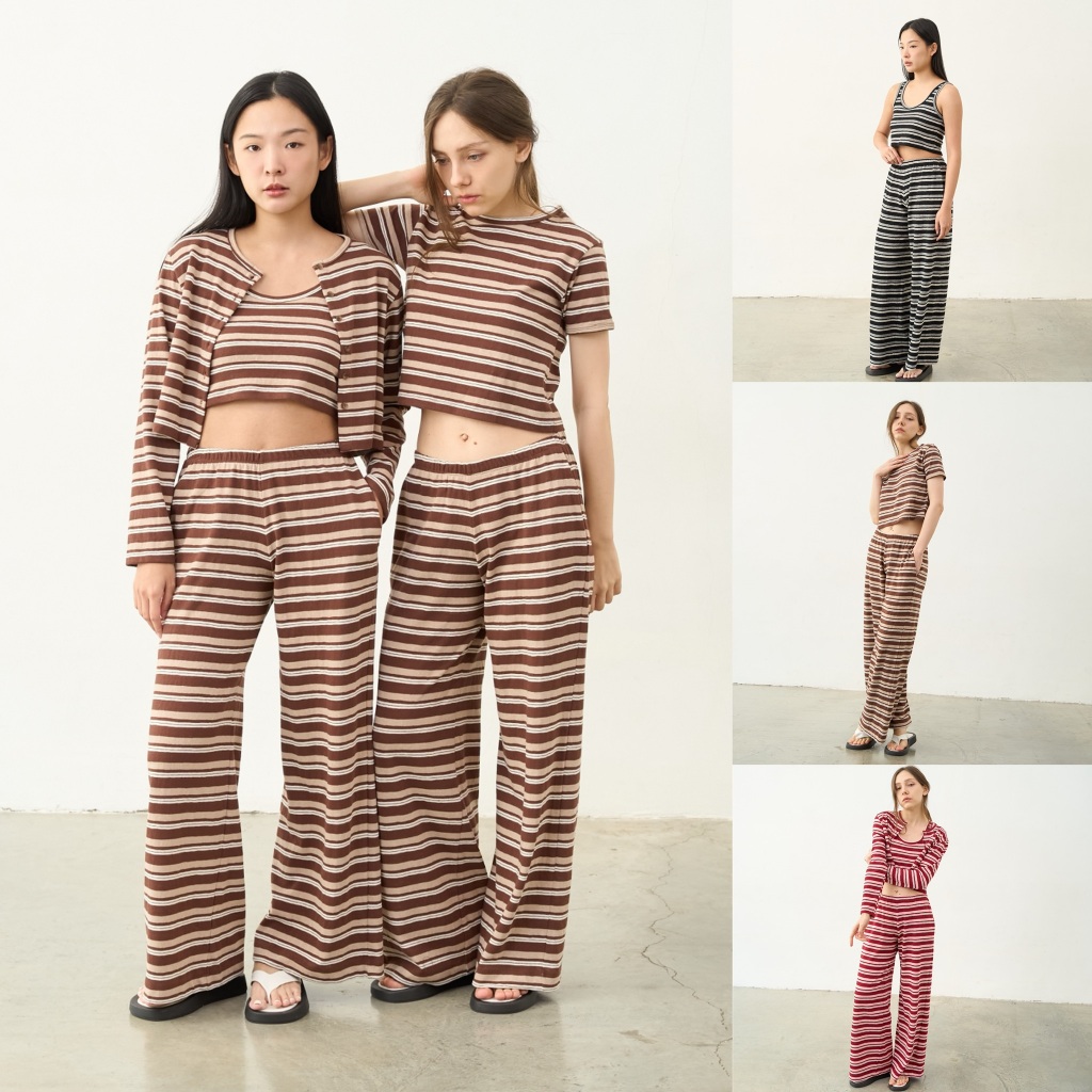 Balance Stripe Pants กางเกงขายาวลายทาง