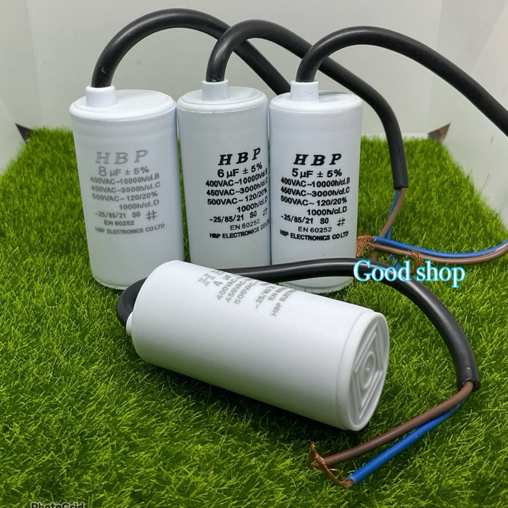 4uf 5uf 6uf 8uf 10uf Capacitor คาปาซิเตอร์ แคปสตาร์ท แคปรัน แบบสาย 450VAC