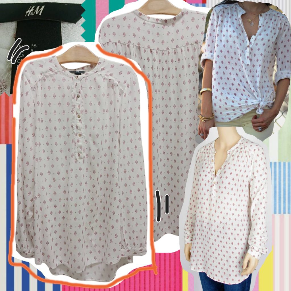 B02⚜️H & M=เสื้อตัวยาวพิมพ์ลาย