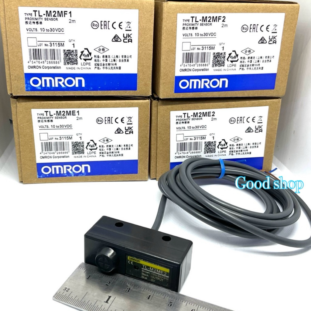 TL-M2ME1 TL-M2ME2 TL-M2MF1 TL-M2MF2 sensor Omron เซ็นเซอร์ 3สาย 12-30VDC  โฟโต้อิเล็กทริค สวิตช์ เซ็