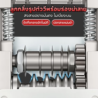 SOARFLY เครื่องปอกสาย เครื่องปอกสายไฟ6รูไฟด้วยตนเอง5ใบมีด ปอดสายได้1-25 มิล สายเคเบิลแบบถอดได้ ไฟทองแดง สายไฟ
