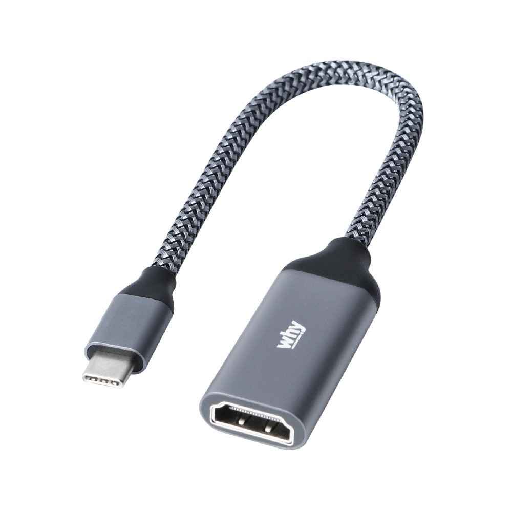WHY USB-C to HDMI Female Video 4K Full UHD Gray (HB-1045)