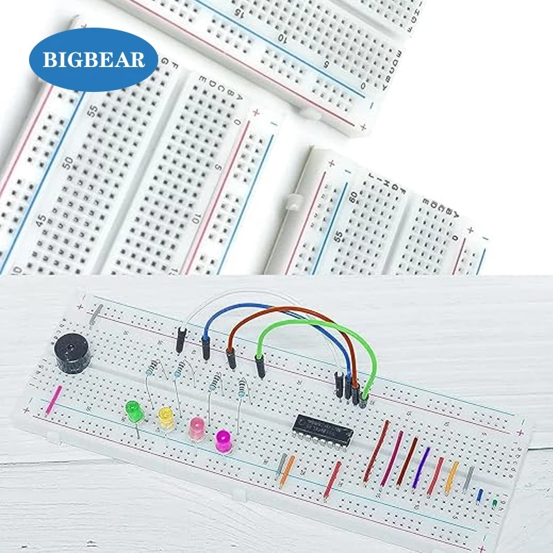โฟโต้บอร์ด 830 จุด Breadboard MB-102 บอร์ดทดลอง สำหรับทดลองต่อวงจรอิเล็กทรอนิกส์
