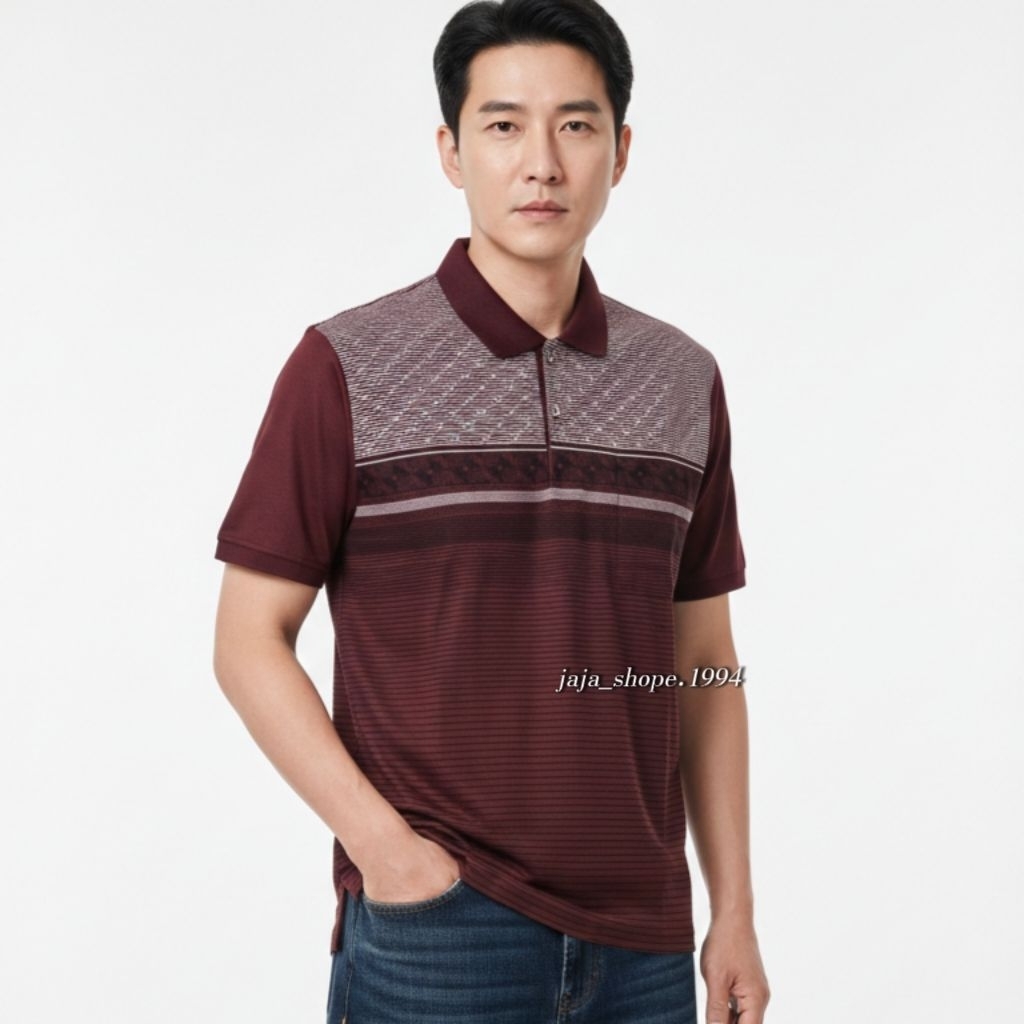 เสื้อแขนสั้นชาย คอปก คอโปโล เนื้อผ้ายืดใส่สบายมีกระเป๋าเสื้อด้านหน้าทุกตัว