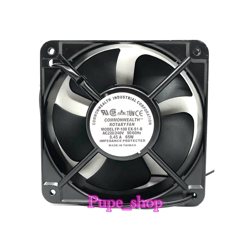 พัดลม 7นิ้ว Model : FP-108 EX-S1-B AC220-240 50/60Hz 0.45A 65W (180x180x60 mm.)