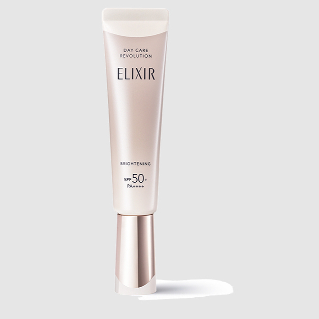 ELIXIR BRIGHTENING DAY CARE REVOLUTION SPF50+ PA++++ กันแดดผิวสวย ปกป้องพร้อมฟื้นบำรุงคอลลาเจน* ผสาน