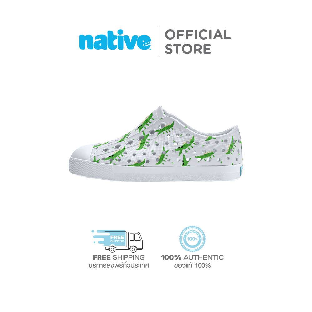 Native รองเท้ากันน้ำเด็กเล็ก EVA รุ่น Jefferson Print Shell White/ Shell White/ Alligators