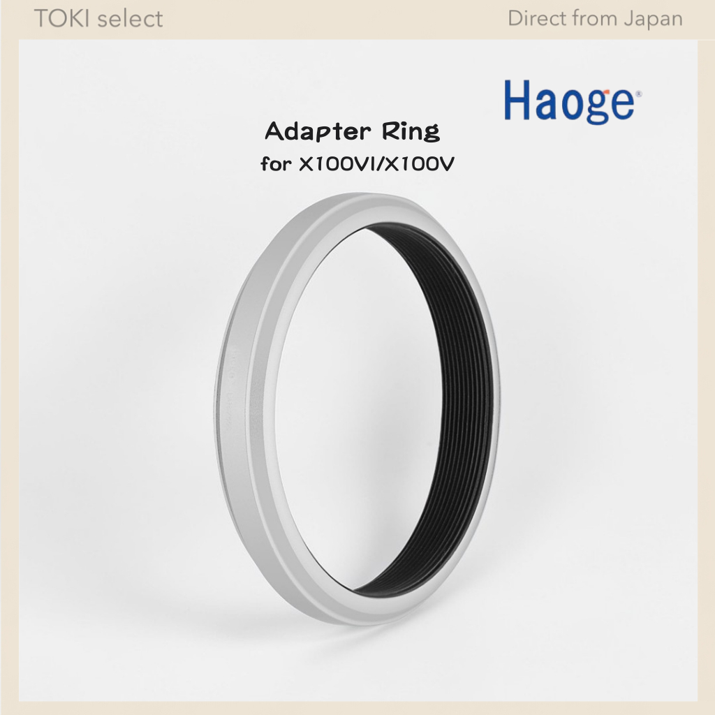 Haoge 49mm Adapter Ring for Fujifilm X100VI X100V AR-X100 Compatible Silver