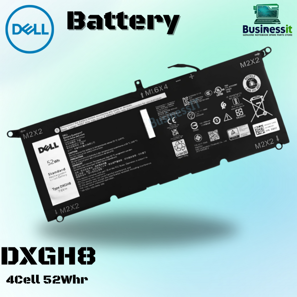 Battery Dell XPS 9370 9380 แบตเตอรี่ โน๊ตบุ๊ค Dell DXGH8 G8VCF แท้ ประกัน ศูนย์ Dell Thailand