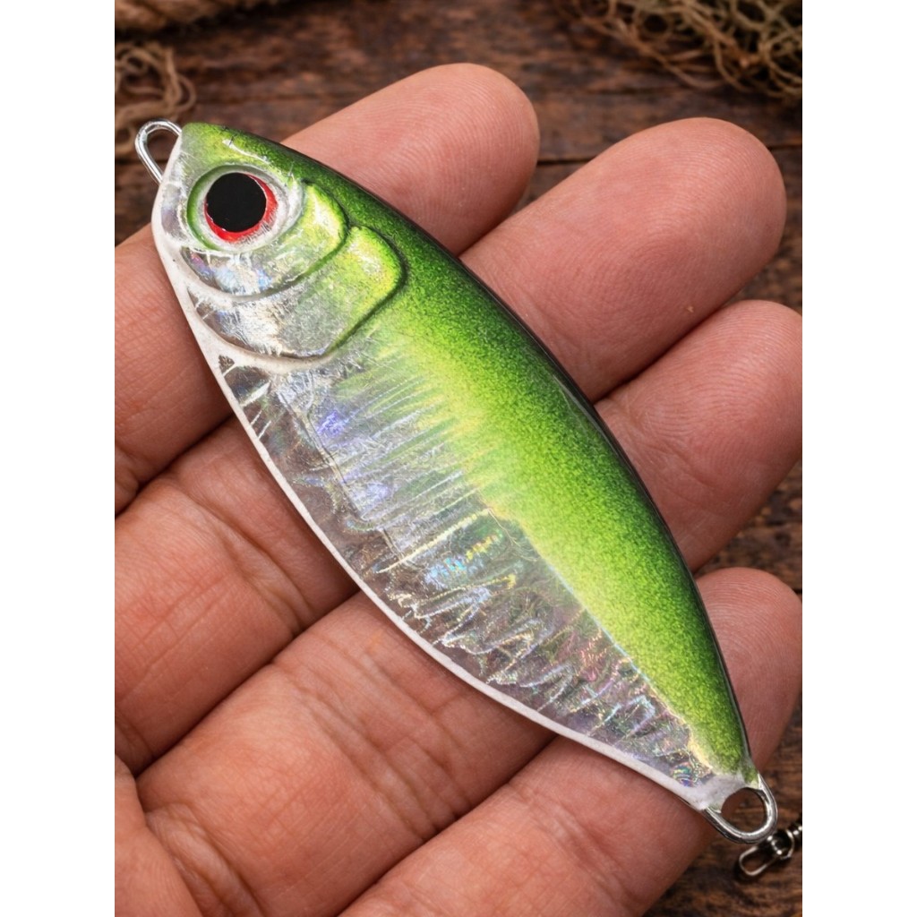 A-016 สีเขียวสะท้อนแสง 3 ลาย เหยื่อจิ๊ก Speed Jig / Slow Jig แอคชั่นส่ายธรรมชาติ ราคา ถูกที่สุด ดีลบีเคเค แกลเลอรีภาพที่ 3