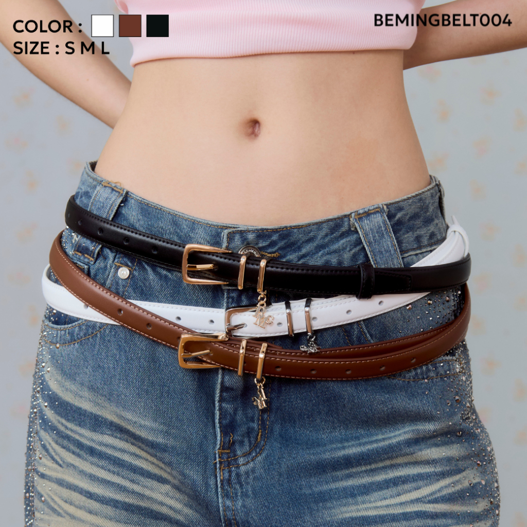 เข็มขัดหนังคลาสสิก BMG Charm Belt สุภาพ แมทช์ง่าย เพิ่มลุคมีสไตล์
