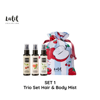 (Set 1 & Set 2) Trio Set Hair & Body Mist Free Bag