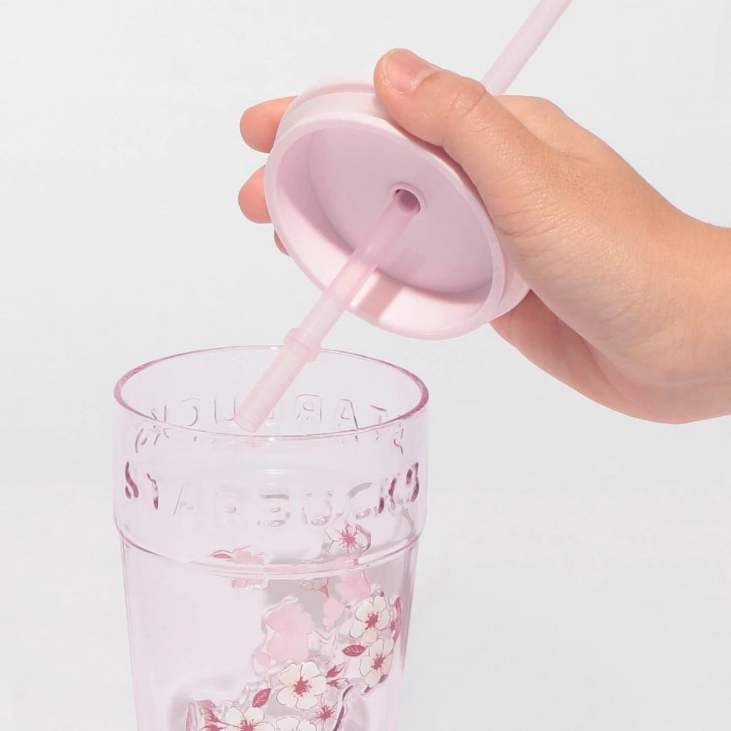 Starbucks Japan SAKURA 2026 Glass Tumbler Pink 473ml thumbnail 7