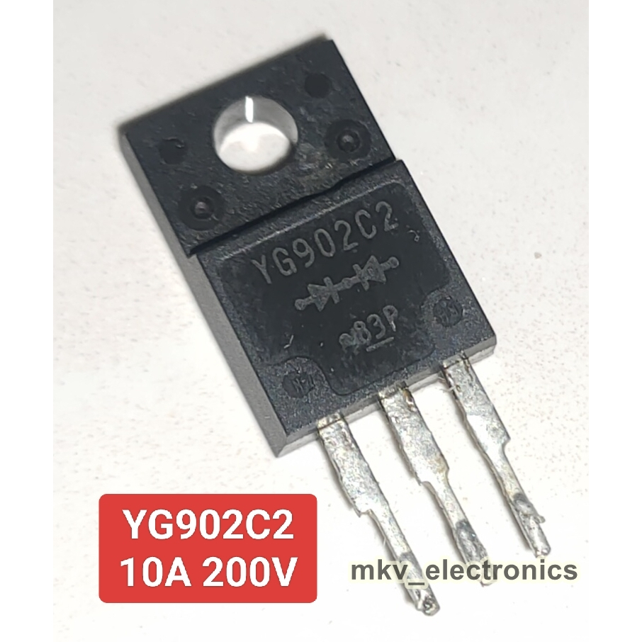 YG902C2 Schottky Diode 10A 200V ช็อกกี้ไดโอด3ขา  คอมมอนแคโทด มือสอง (รหัสสินค้า M00254)
