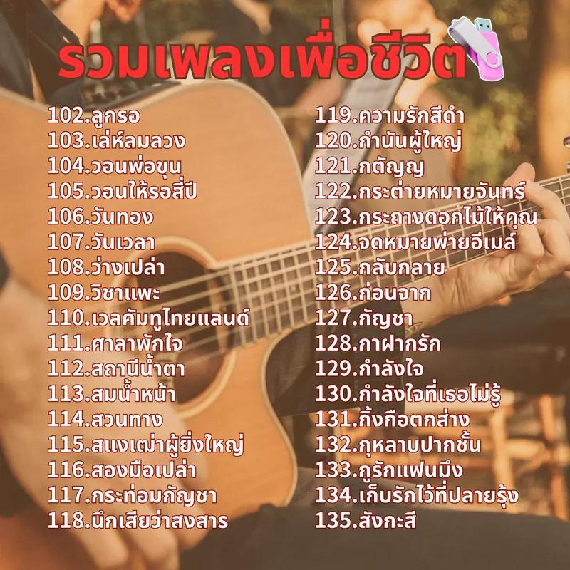 แฟลชไดร์ฟ MP3 เพลงเพื่อชีวิต 330 เพลงดัง เพลงอมตะ คัดมาให้ พร้อมใช้