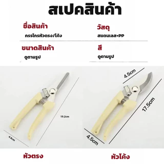 กรรไกรตัดแต่งไม้สแตนเลส ประหยัดแรง ตัดกิ่งไม้หนา เครื่องมือสวนมืออาชีพ