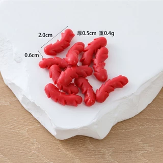 J384A ไส้กรอกจิ๋วจำลองวัสดุพีวีซีของเล่นแพ็คละ 10 ชิ้น