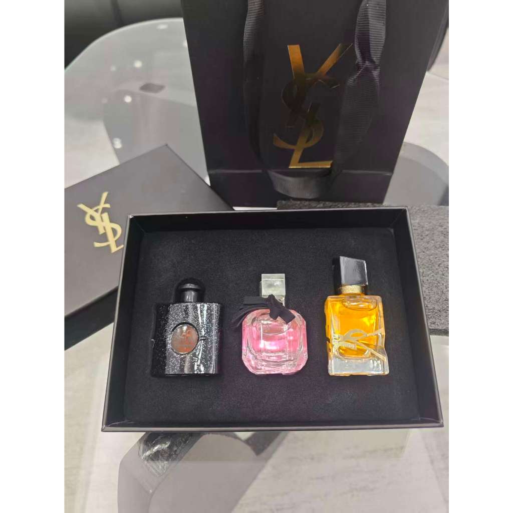 ⭐7.5ml*3⭐3piece set Eau de Parfum Gift Set Mon Paris /Libre/Black Opium 7.5ml เซตน้ำหอมกล่องของขว