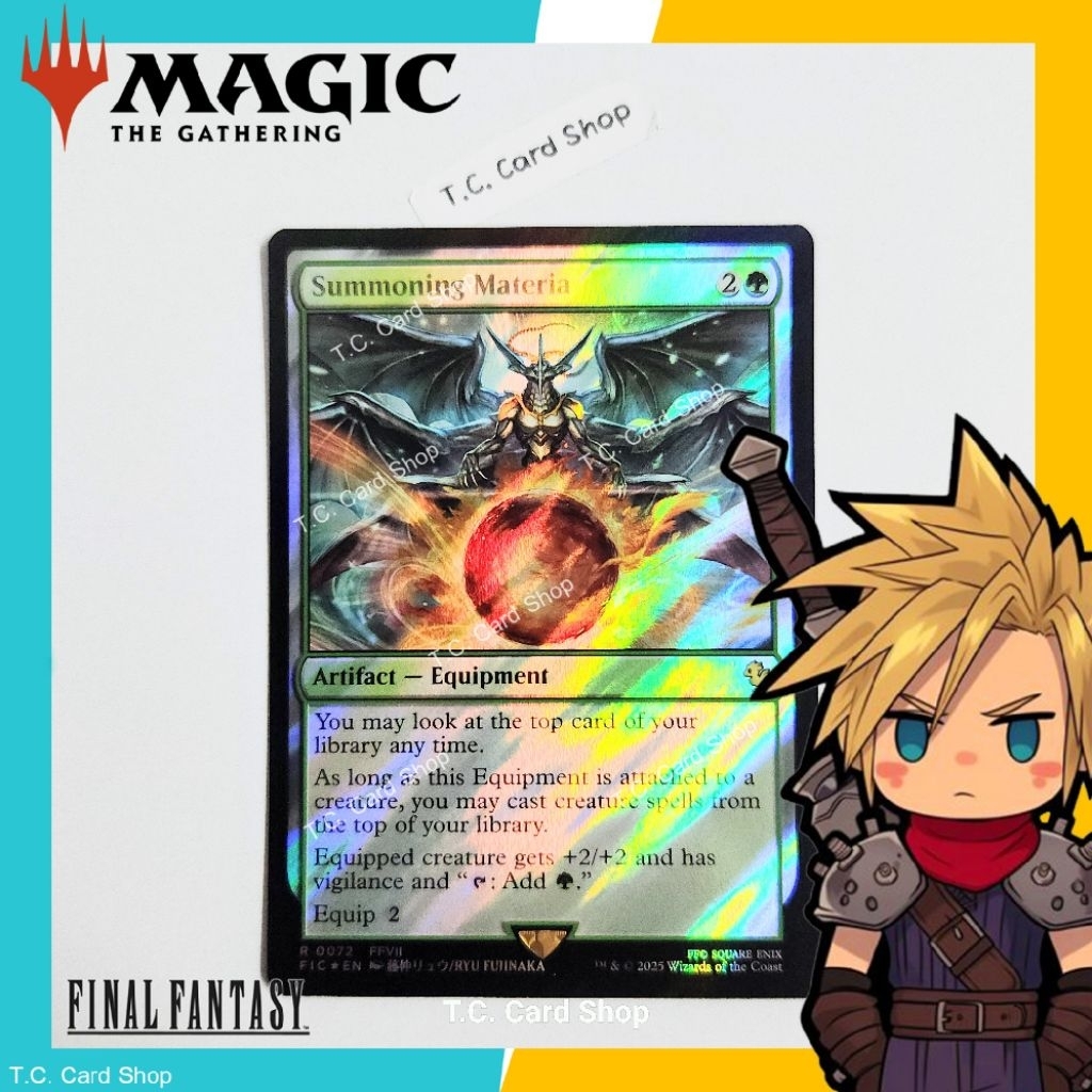 Summoning Materia (Surge Foil) R0072 FFVII - Final Fantasy - Magic the Gathering (MTG) (FIC)
