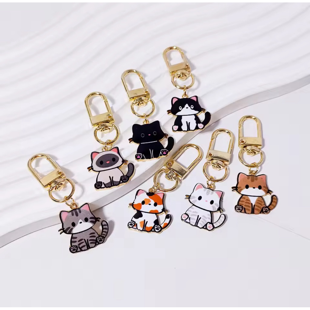 พร้อมส่งจากไทย พวงกุญแจน่ารัก จี้แมวสําหรับห้อยกระเป๋า โทรศัพท์ พวงกุญแจแมว ของขวัญ ของแถม เครื่องประดับ