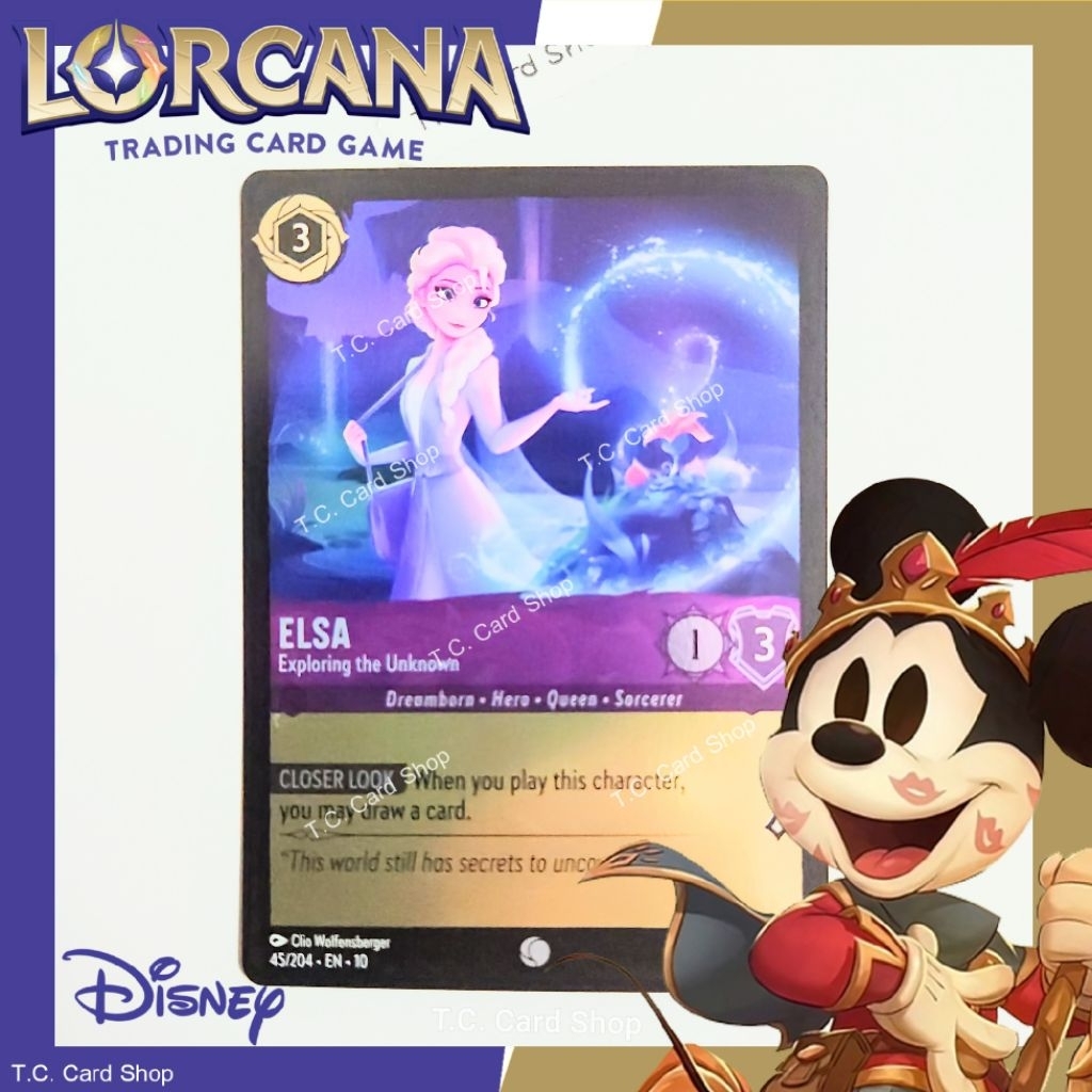 Elsa - Exploring the Unknown (Foil) EN10 45/204 C - Disney Lorcana (ดิสนีย์ ลอร์คาน่า) (Whispers in the Well)