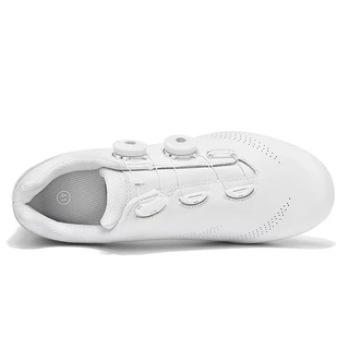 SHMANIRO {จัดส่งสินค้าจากกรุงเทพฯ} รองเท้าปั่นจักรยาน RB Road Bike Shoes สีขาว ระบบล็อคสายรัดแบบดิจิทัล ไซส์ 40-45