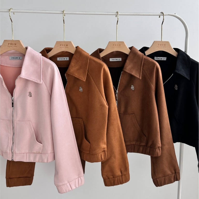 PREM Suede Jackets เสื้อแจ็คเก็ตโพลี่ หนังกลับ (M-XL) #565