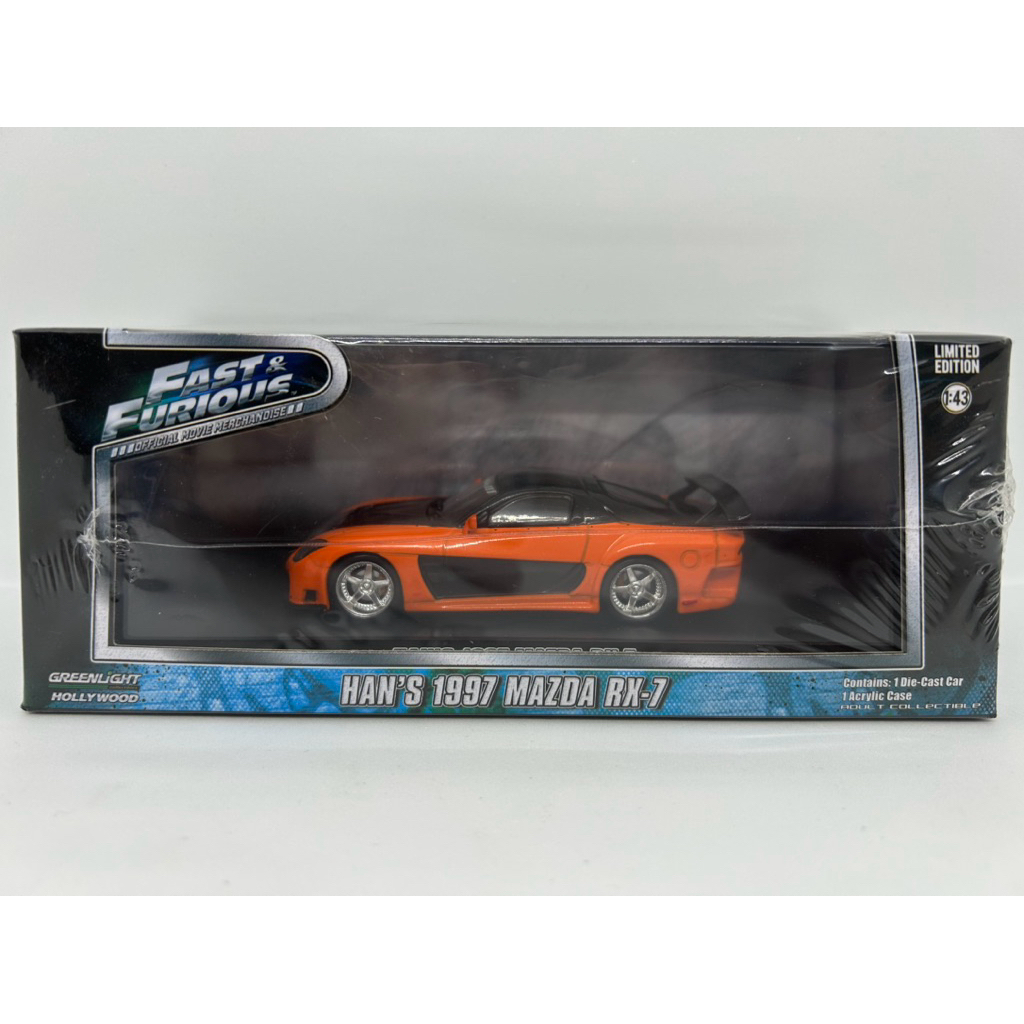 รถเหล็ก Greenlight 1:43 - Fast & Furious Tokyo Drift (2006) Han’s 1997 Mazda RX-7