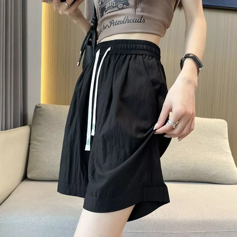 กางเกงขาสั้นผ้าไหมผู้หญิง สไตล์อเมริกัน thumbnail 3