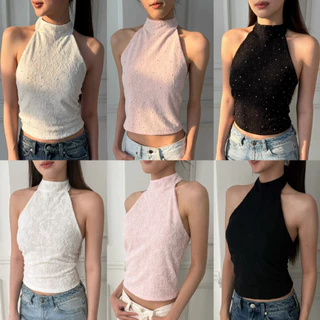 Vivienne top เสื้อคอปิด ผ้าลูกไม้ by shewear.bkk