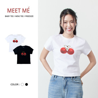 MEET ME - Top 0024 | ลาย CHERRY HEART เสื้อครอป
