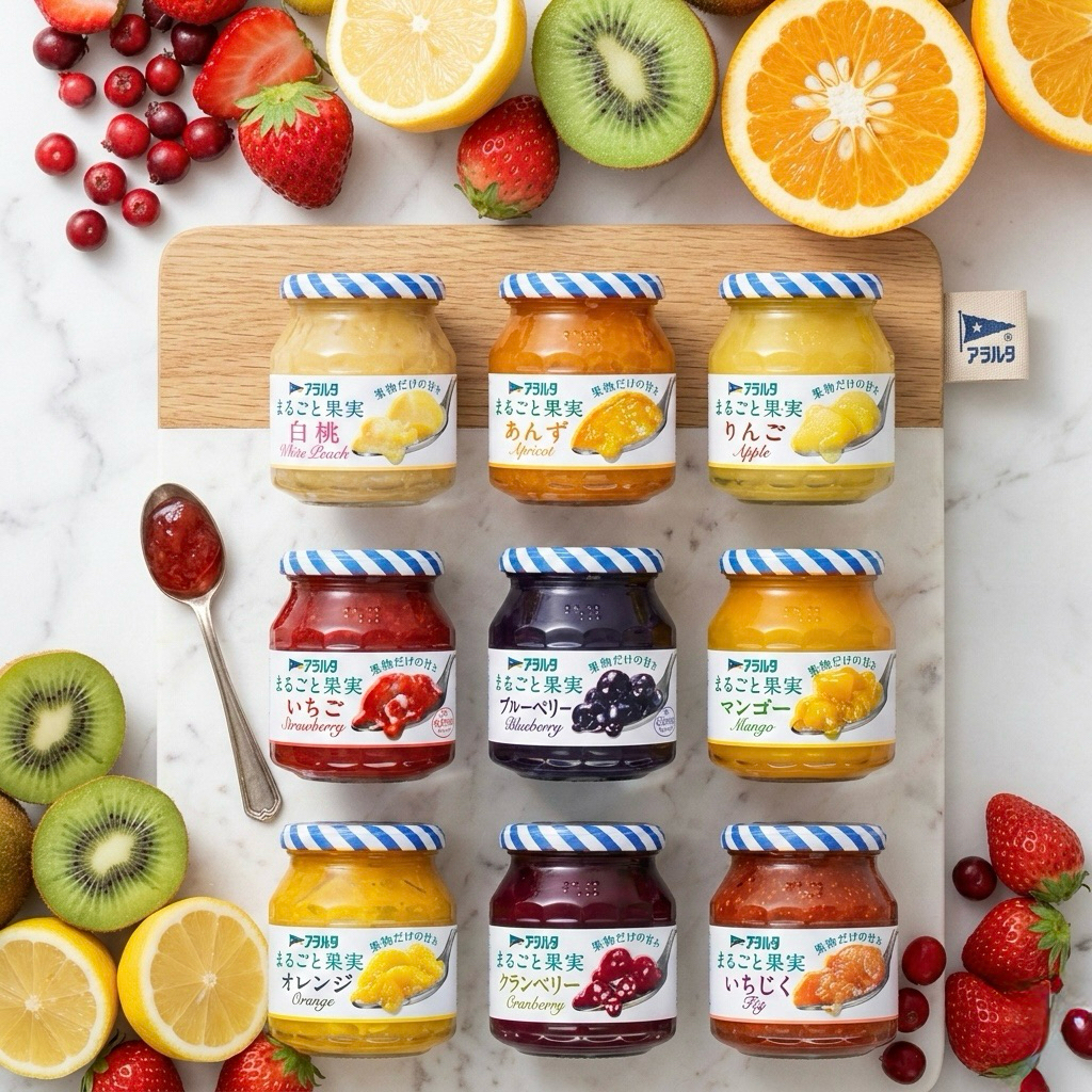 พร้อมส่งในไทย Aohata Whole Fruit Jam  250 กรัม แยมผลไม้จากญี่ปุ่นแบรนด์ลูกของ Kewpie