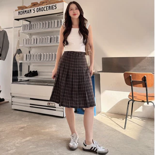 !NEW EMMA LONG PLEATED SKIRT! รุ่นใหม่ กระโปรงยาวจีบพลีทสุดคิ้ว* (รบกวนอ่านรายละเอียดก่อนสั่งซื้อ)