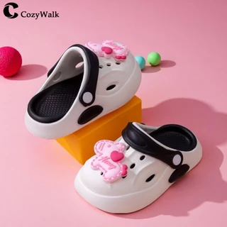 CozyWalk รองเท้าแตะเด็ก แบบสวม หัวโต ลายการ์ตูน 3D สายรัดหลังปรับได้ พื้นนุ่ม EVA กันลื่น ใส่ในบ้าน ใส่เที่ยว