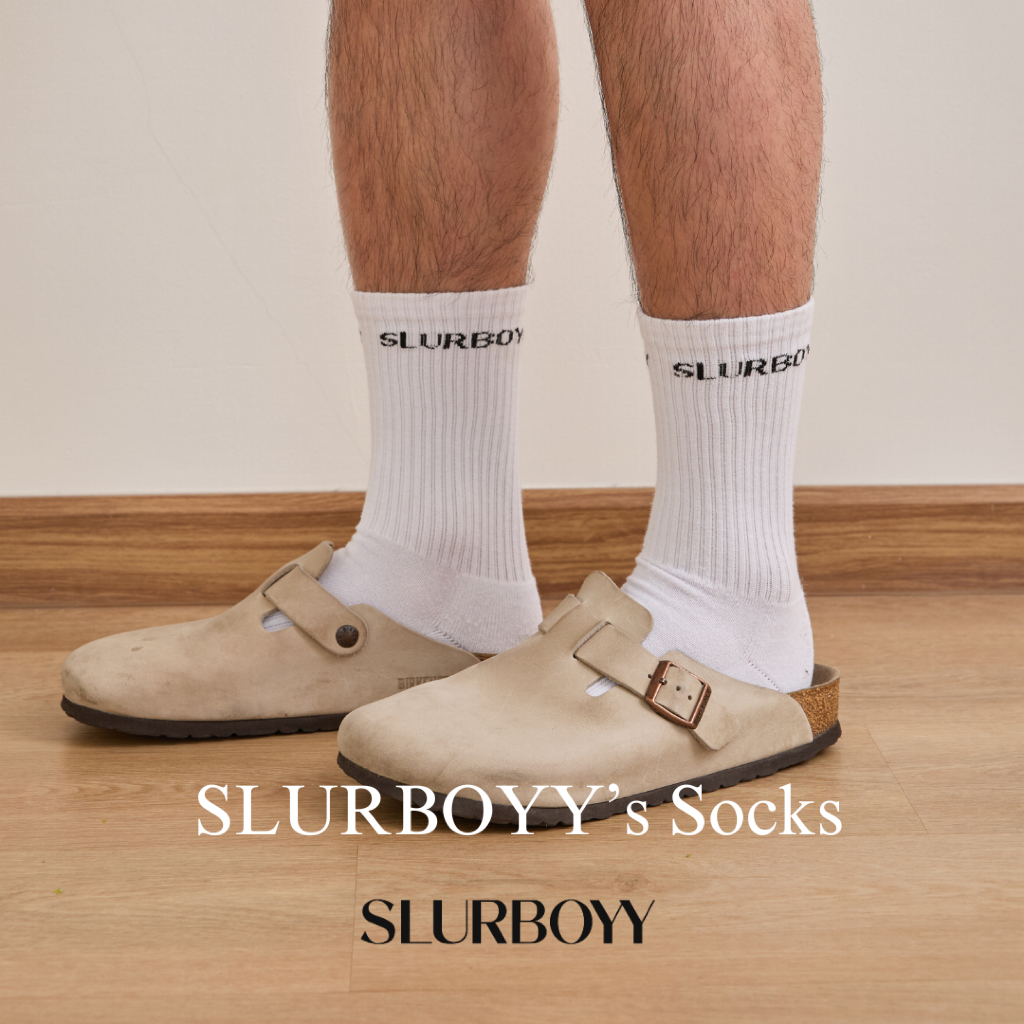 (ส่งด่วน กทม 4 ชม.) SLURBOYY SOCK ถุงเท้าข้อสูงแบบหนา ลาย (ส่งด่วน กทม 4 ชม.) SLURBOYY (A0015)