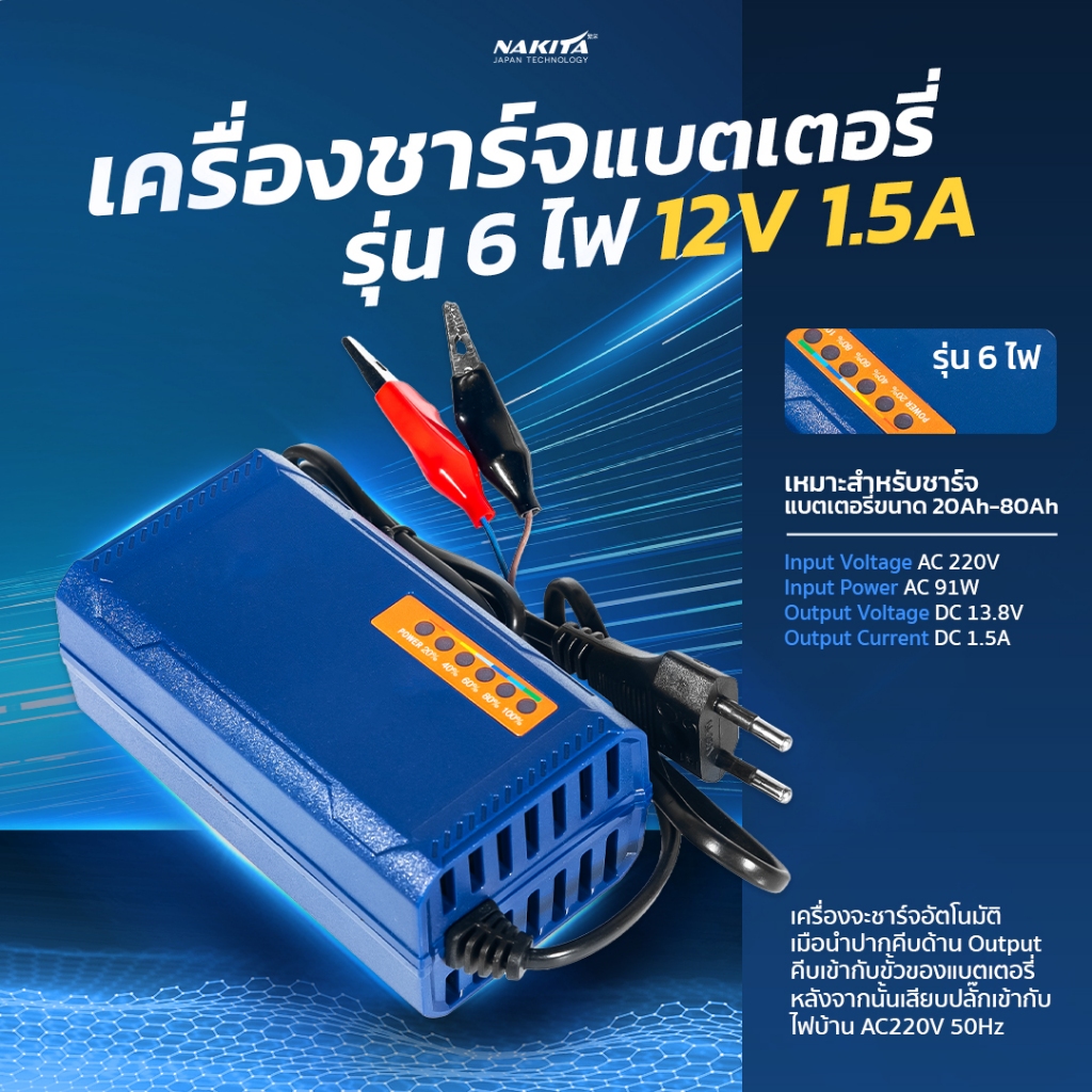 แท่นเครื่องชาร์จแบตเตอรี่ แท่นชาร์จ 12V(1.5/2/6ah)  แท่นชาร์จแบตเตอรี่ แบตเตอรี่และแท่นชาร์จ ของแท้ พร้อมจัดส่ง