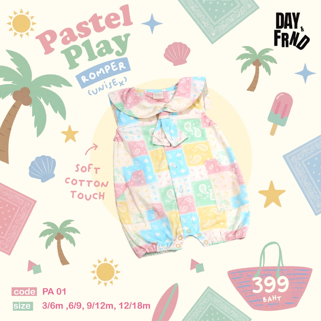 (พร้อมส่ง)Pastel Play Dad Shirt PA05
