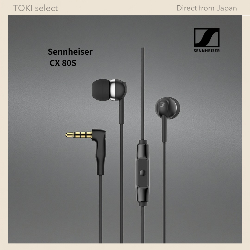 Sennheiser CX 80S Wired Earphones In-Ear Dynamic Driver Mic Remote Black